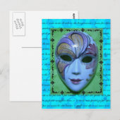 Venetiaans masker 2 briefkaart (Voorkant / Achterkant)