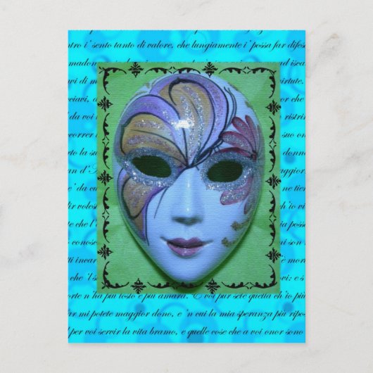 Venetiaans masker 2 briefkaart (Voorkant)