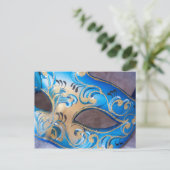 Venetiaans masker 2 briefkaart (Staand voorkant)