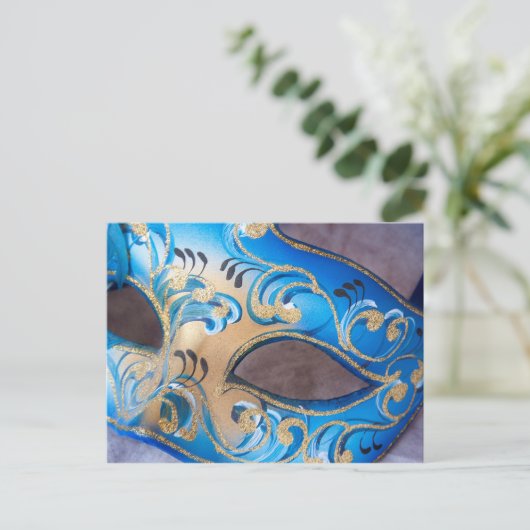 Venetiaans masker 2 briefkaart (Staand voorkant)