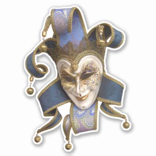 Venetiaans Masker 2 Sticker (Voorkant)