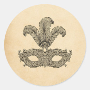 Venetiaans Masker Bal Gala Halloween Ronde Sticker