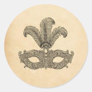 Venetiaans Masker Bal Gala Halloween Ronde Sticker