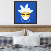 Venetiaans masker canvas afdruk (Insitu (Slaapkamer))