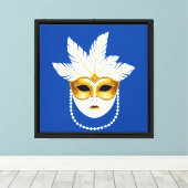 Venetiaans masker canvas afdruk (Insitu (Houten vloer))