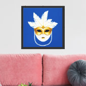 Venetiaans masker canvas afdruk (Insitu (Woonkamer))