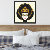 Venetiaans masker canvas afdruk (Insitu (Slaapkamer))