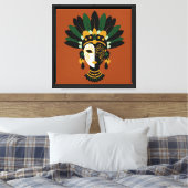 Venetiaans masker canvas afdruk (Insitu (Slaapkamer))