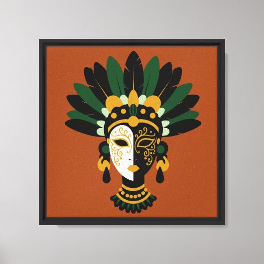 Venetiaans masker canvas afdruk (Voorkant)