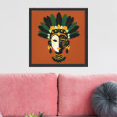 Venetiaans masker canvas afdruk (Insitu (Woonkamer))