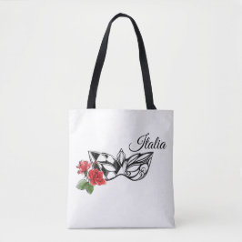 *~* Venetiaans Masker en Roos Italië Italië Italië Tote Bag