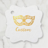 Venetiaans masker goud bedankjes labels (Voorkant)