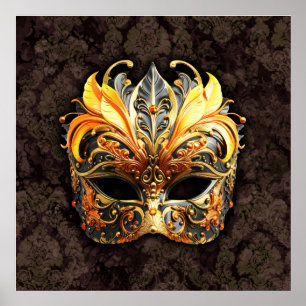 Venetiaans Masker Gouden Masker Poster