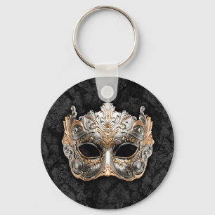 Venetiaans masker in zilveren Worp Kussen Sleutelhanger