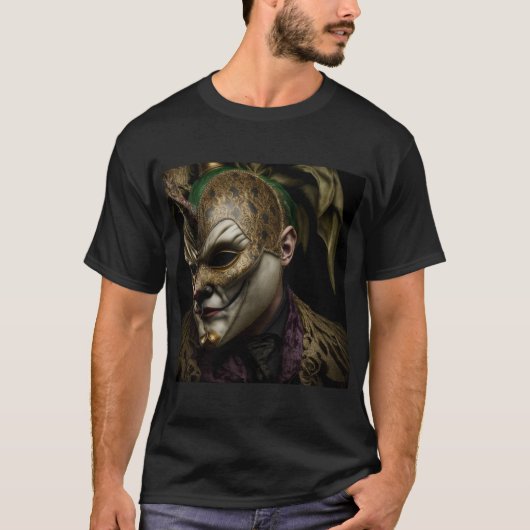 Venetiaans Masker: Joker #17 T-Shirt (Voorkant)