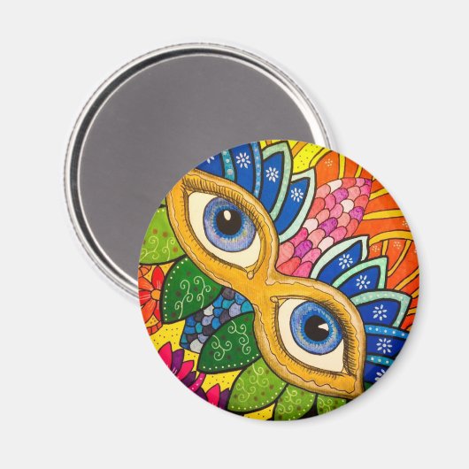 Venetiaans masker magneet (Voorkant / Achterkant)