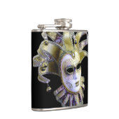 Venetiaans masker Mardi Gras Heupfles (Rechts)