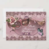 Venetiaans Masker Masker Partij Uitnodigingen (Voorkant)