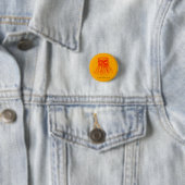 Venetiaans masker ronde button 3,2 cm (In situ)