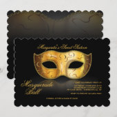 Venetiaans Masker Uitnodiging (Voorkant / Achterkant)