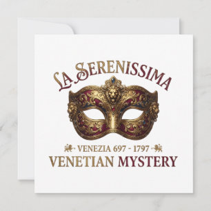 Venetiaans Maskerade: De Gouden 40ste Verjaardag Kaart