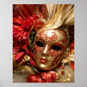 Venetiaans Maskerade Masker Kunst Poster