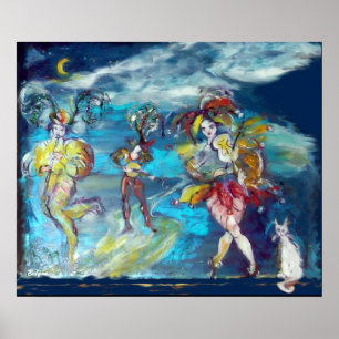 VENETIAANS MASKERADENBAL / MUZIEK IN DE NACHT POSTER