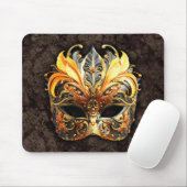 Venetiaans Maskerbal Gouden Masker Muismat (Met muis)