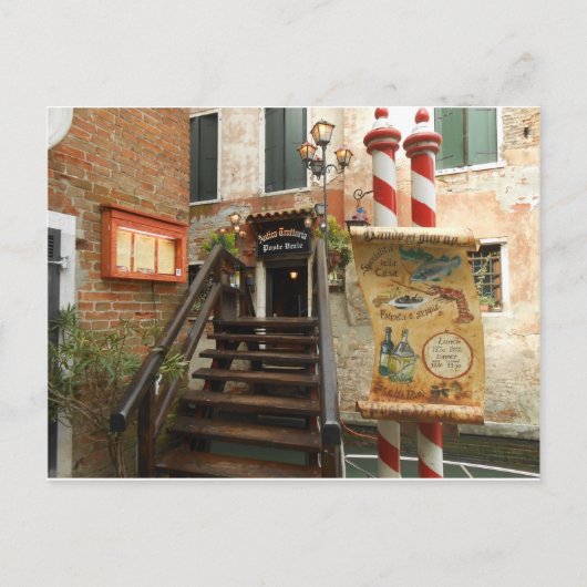 Venetiaans restaurant briefkaart (Voorkant)