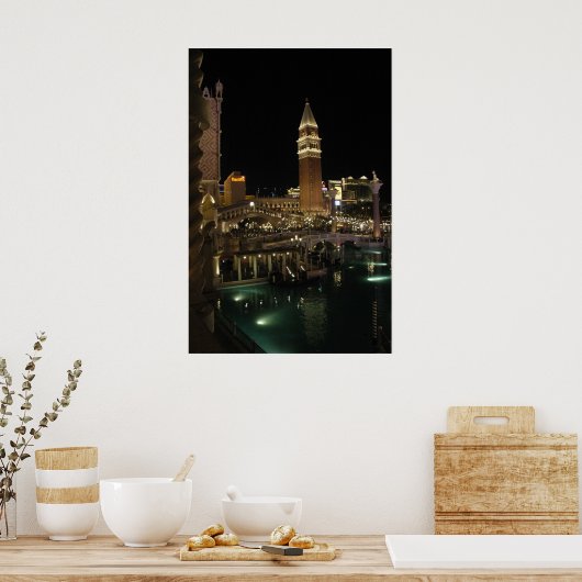 Venetiaans 's nachts poster (Keuken)