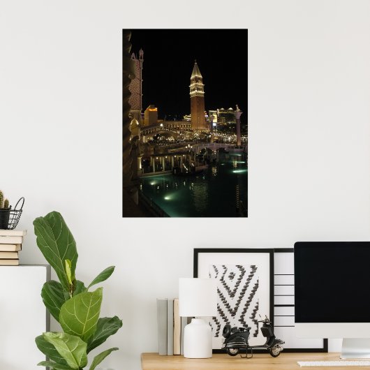 Venetiaans 's nachts poster (Thuiskantoor)