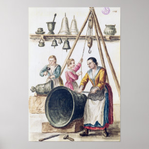 Venetiaanse bellmakerswinkel poster