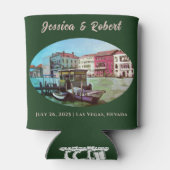 Venetiaanse boten Custom foto's bruiloft Blikjeskoeler (Achterkant)