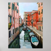 Venetiaanse Canal Originele Schilderij Poster (Voorkant)