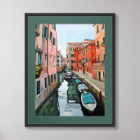 Venetiaanse Canal Originele Schilderij