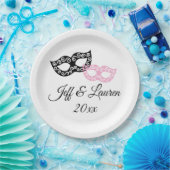 Venetiaanse carnaval maskers op maat Italiaanse br Papieren Bordje (Feest)