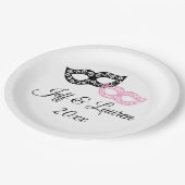 Venetiaanse carnaval maskers op maat Italiaanse br Papieren Bordje (Gekanteld)