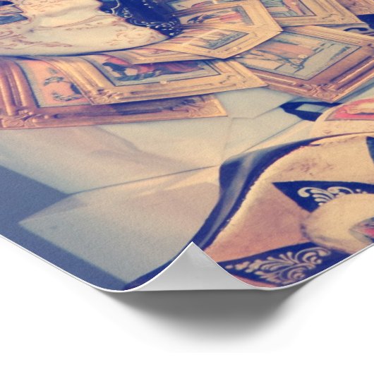  Venetiaanse carnavalmaskers Poster (Hoek)