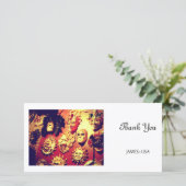 Venetiaanse Carnavalsmaskers Bedankkaart (Staand voorkant)