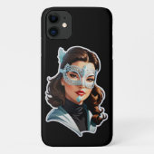 Venetiaanse gemaskerde dame Case-Mate iPhone case (Achterkant)