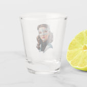 Venetiaanse gemaskerde dame shot glas (Achterkant)