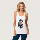 Venetiaanse gemaskerde dame tanktop (Volledige Voorkant)