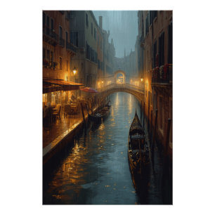 Venetiaanse Gloed – Lichtjes en Reflecties op een Perfect Poster