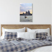 Venetiaanse gondel bij zonsondergang canvas afdruk (Insitu (Slaapkamer))