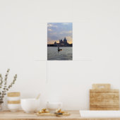 Venetiaanse gondel bij zonsondergang poster (Keuken)