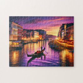 Venetiaanse Gondel Grote Kanaal Romantisch Italië Legpuzzel