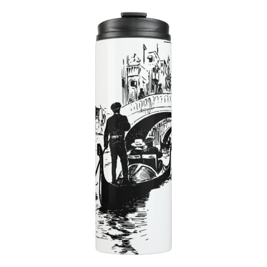 Venetiaanse Gondel met Brug Thermosbeker (Voorkant)