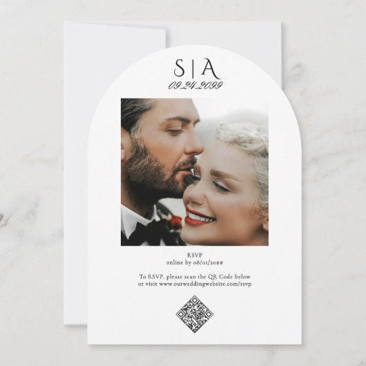 Venetiaanse gondel met ouders zwart wit bruiloft kaart (Achterkant)