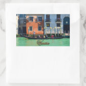 Venetiaanse gondelier rechthoekige sticker (Tas)