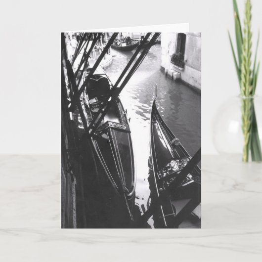 Venetiaanse Gondels in het Wenskaart van de Kaart (Voorkant)